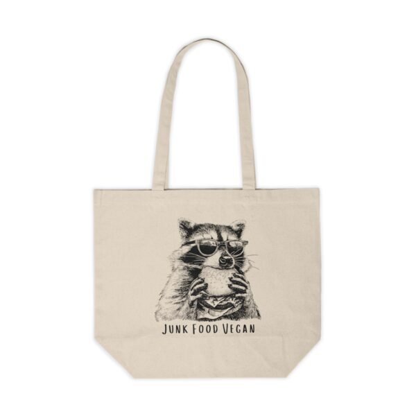 Junk Food Vegan Raccoon - Canvas Shopping Tote