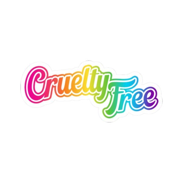 Cruelty Free Sticker - Retro 90s Rainbow Typography