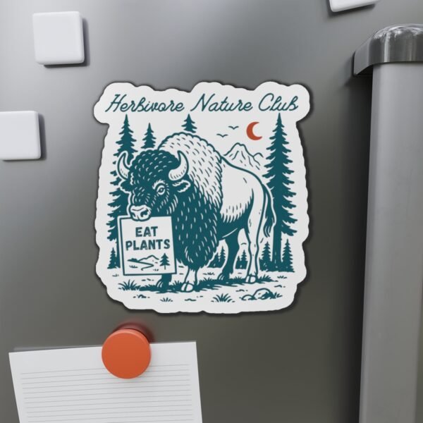 Herbivore Nature Club Magnet - Retro Yellowstone Bison
