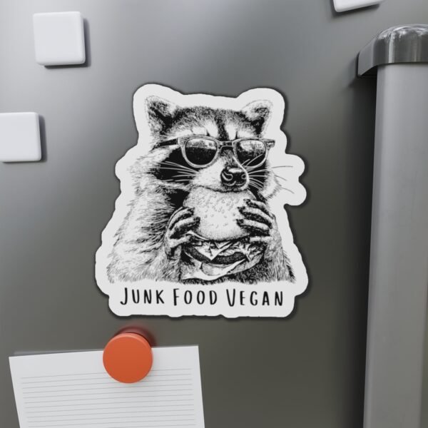 Junk Food Vegan Raccoon Magnet - Plant Based Trash Panda