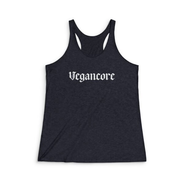 Vegancore Gothic Lettering Hardcore Vegan - Women's Tri-Blend Racerback Tank