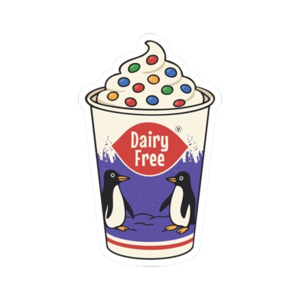 Dairy Free Ice Cream Sticker - Retro Fast Food Nostalgia