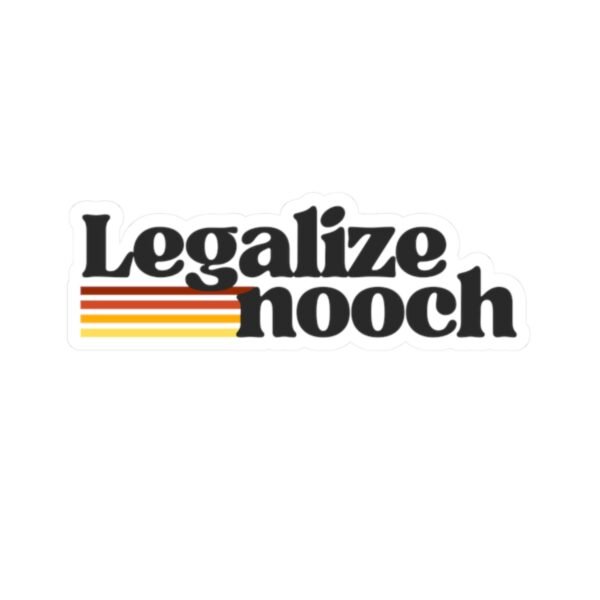 Legalize Nooch Vegan Humor Sticker - Retro Stripes