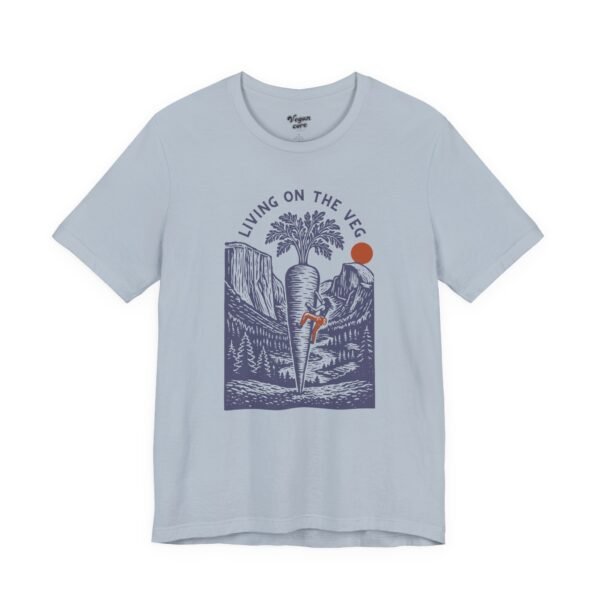 Living On The Veg Retro Vegan Climber – Unisex Jersey Tee